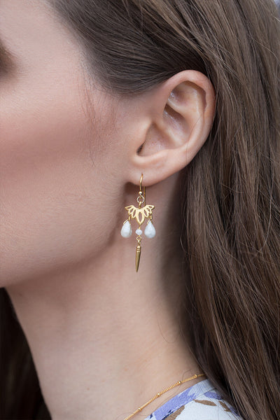 earrings - Chan Luu Silverite Lotus Earrings - Girl Intuitive - Chan Luu -