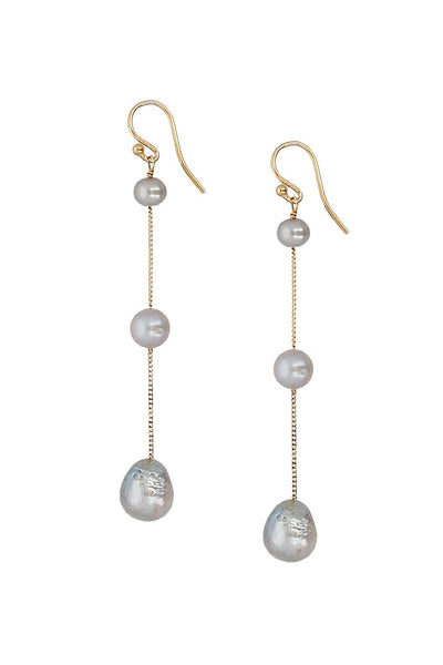 earrings - Chan Luu Tiered Floating Pearl Earrings - Girl Intuitive - Chan Luu -