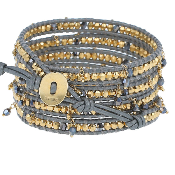 bracelet - Chan Luu White Opal Sky Blue Crystal Wrap Bracelet - Girl Intuitive - Chan Luu -