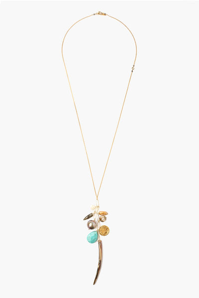 Necklace - Chan Luu Abalone Mix Charm Layering Necklace - Girl Intuitive - Chan Luu -