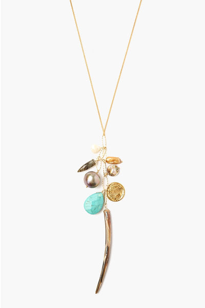 Necklace - Chan Luu Abalone Mix Charm Layering Necklace - Girl Intuitive - Chan Luu -