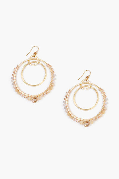 earrings - Chan Luu Natural Mix Tiered Hoop Earrings - Girl Intuitive - Chan Luu -