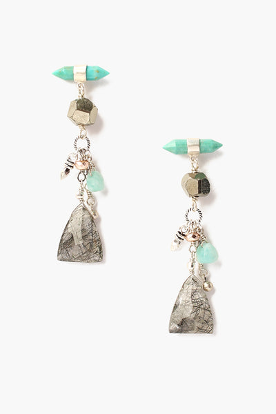 earrings - Chan Luu Turquoise Mix Stone Drop Earrings - Girl Intuitive - Chan Luu -