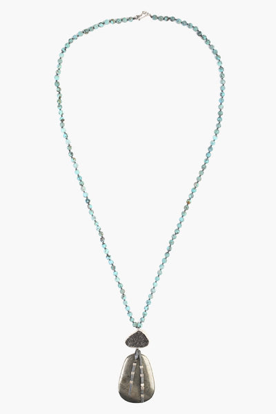 Necklace - Chan Luu Turquoise Mix Stone Pendant Necklace - Girl Intuitive - Chan Luu -