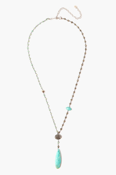 Necklace - Chan Luu Turquoise Mix Stones Long Necklace - Girl Intuitive - Chan Luu -