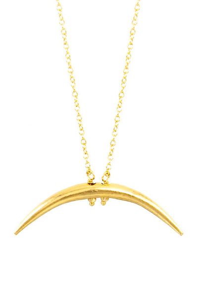 Necklace - Chan Luu Yellow Gold Horn Necklace - Girl Intuitive - Chan Luu -