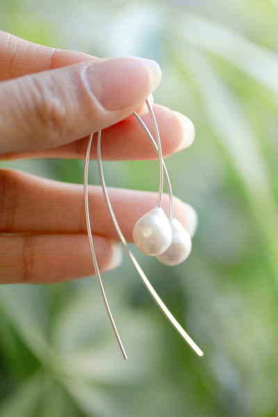 earrings - Chan Luu Floating Pearl Drop Earrings - Girl Intuitive - Chan Luu -