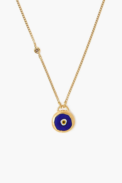 Necklace - Chan Luu Blue Evil Eye Necklace With Champagne Diamond - Girl Intuitive - Chan Luu -