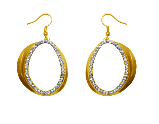 earrings - Chloe Oval Earrings - Gold - Girl Intuitive - Karine Sultan -