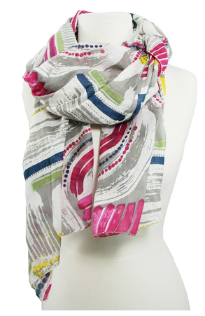 Scarves - Cityscape Scarf - Grey - Girl Intuitive - WorldFinds -