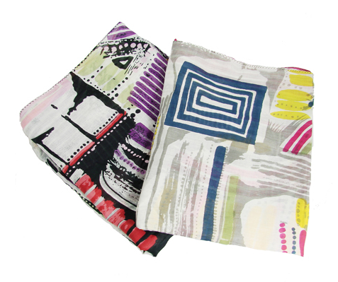 Scarves - Cityscape Scarf - Black - Girl Intuitive - WorldFinds -