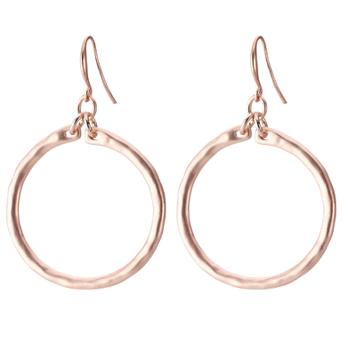 earrings - Classic Hoop Drop Earrings - Girl Intuitive - Island Imports - 2" / Pink