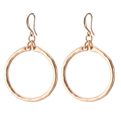 earrings - Classic Hoop Drop Earrings - Girl Intuitive - Island Imports - 2" / Gold
