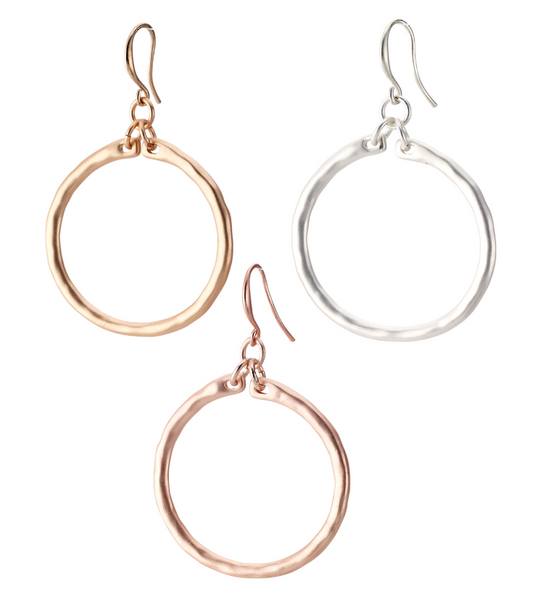 earrings - Classic Hoop Drop Earrings - Girl Intuitive - Island Imports -