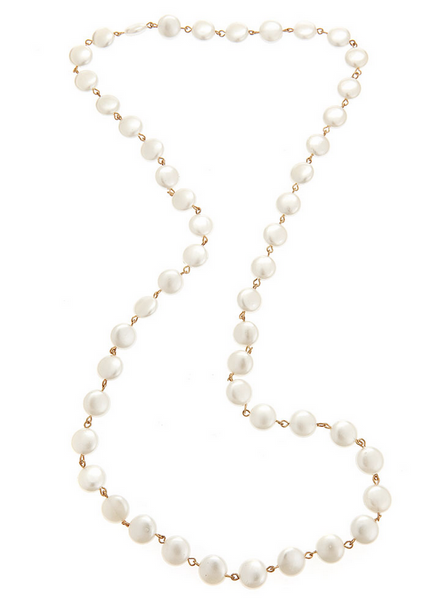 Necklace - Classic Long Pearl Necklace - Girl Intuitive - Fornash -