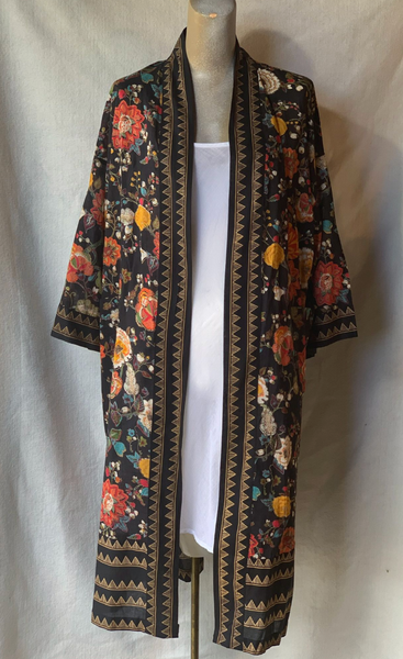 Kimono - 100% Cotton Kimono in Black - Girl Intuitive - Dolma -