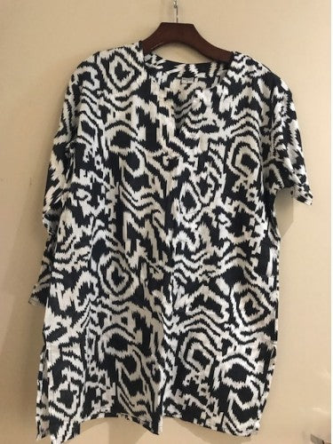 Tunic - Cotton Tunic Top Handmade Ikat Print - Girl Intuitive - Dolma -