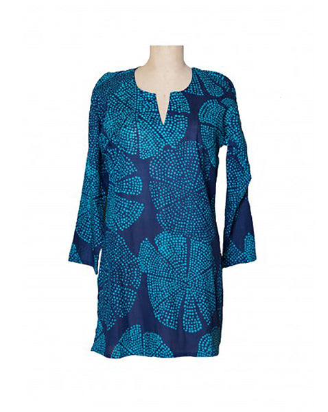 Tunic - Cotton Tunic Top Navy Teal - Girl Intuitive - Dolma -