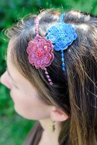 Hair - Crochet Flower Headband - Girl Intuitive - WorldFinds -