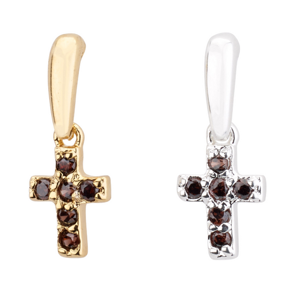 earrings - Crystal Cross Stud Earrings - Girl Intuitive - Island Imports -
