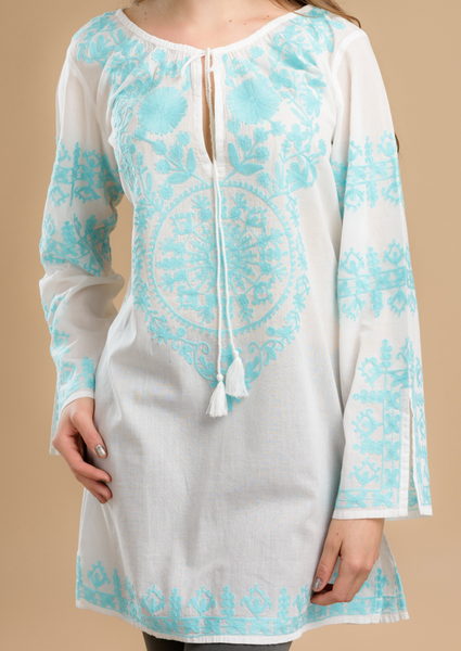 Tunic - Daksha Embroidered Tunic Top - Girl Intuitive - Sevya -