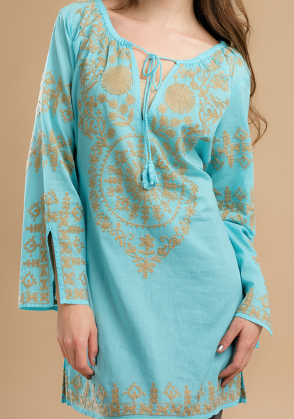Tunic - Daksha Embroidered Tunic Top - Girl Intuitive - Sevya -