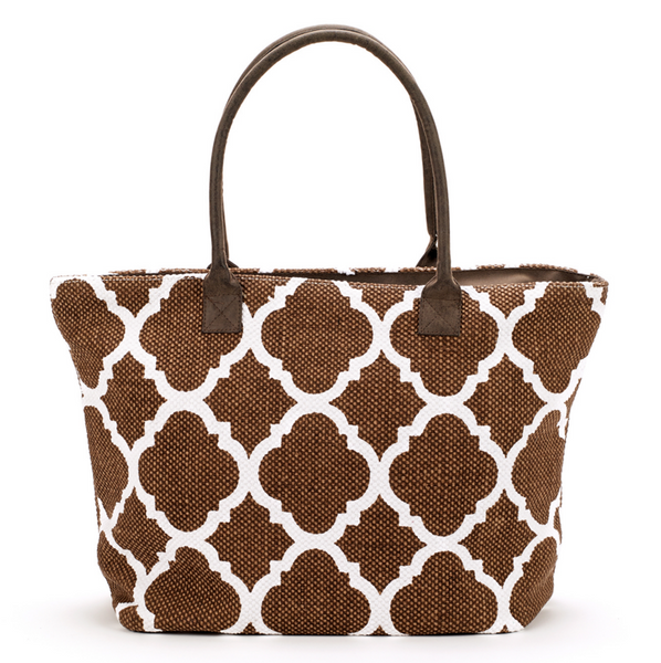 Bags - Dhurrie Tote Beach Bag Brown - Girl Intuitive - Christian Livingston -