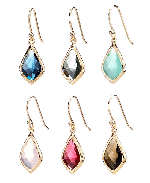 earrings - Diamond Droplet Earrings - Girl Intuitive - Island Imports -