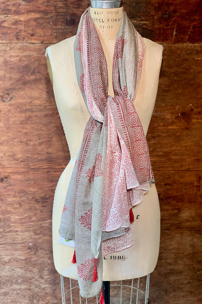 Scarves - Dolma Cotton Scarf Indian Print - Girl Intuitive - Dolma -