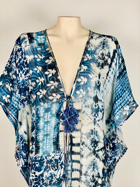 Kimono - Dolma Wood-Block Printed Kimono - Girl Intuitive - Dolma -