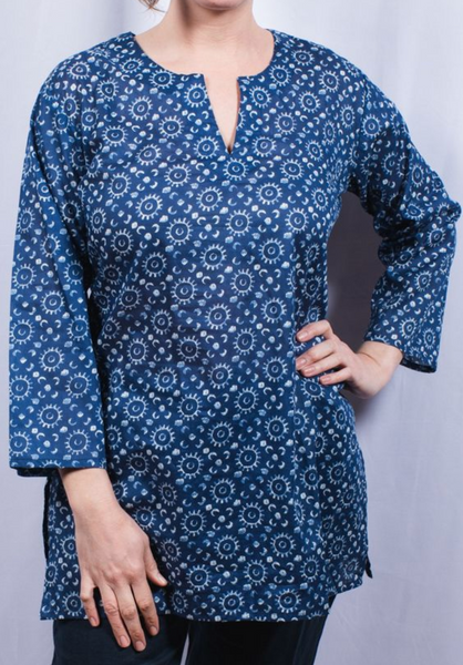 Tunic - Dolma Cotton Tunic Sunny Navy - Girl Intuitive - Dolma -