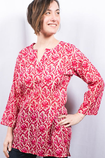 Tunic - Dolma Cotton Tunic Top Berry - Girl Intuitive - Dolma -