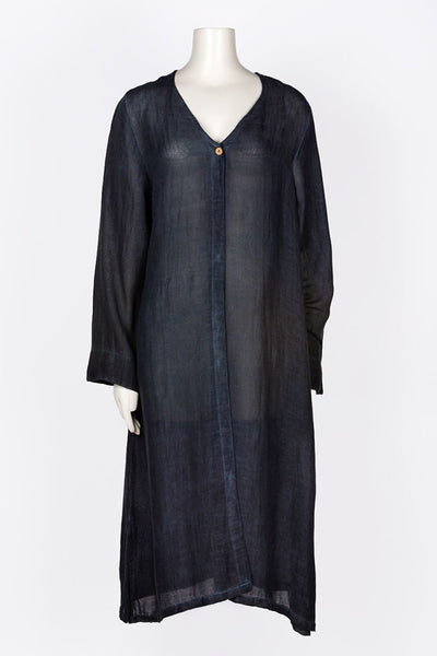 Coat - Dolma Eisley Duster Linen Coat - Girl Intuitive - Dolma - OS / Black