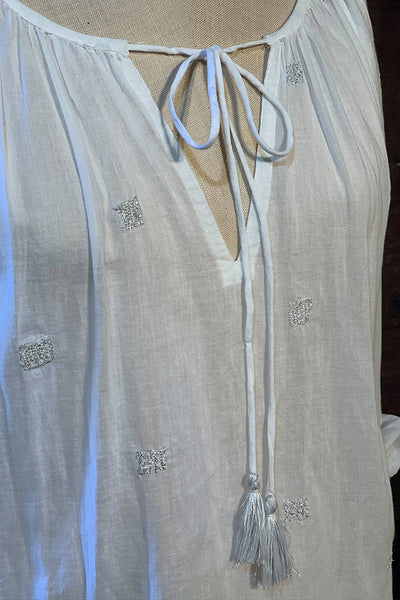 Top - Dolma Kiara Metallic Embroidered Blouse - Girl Intuitive - Dolma -