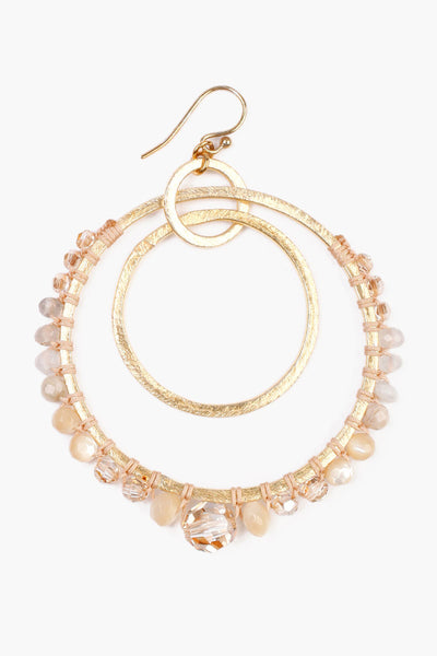 earrings - Chan Luu Natural Mix Tiered Hoop Earrings - Girl Intuitive - Chan Luu -