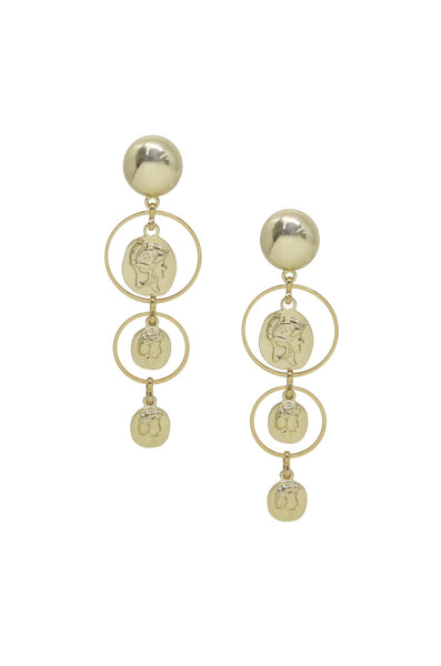 earrings - Ettika Gold Coins in Orbit Dangle Earrings - Girl Intuitive - Ettika -