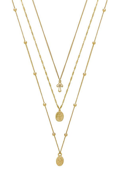 Necklace - Ettika Let's Go Layers Necklace in Gold - Girl Intuitive - Ettika -