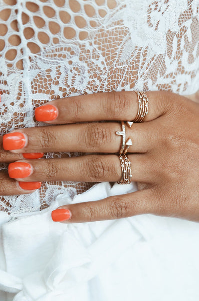 Ring - Ettika Luxury Layered Ring in Gold - Girl Intuitive - Ettika -