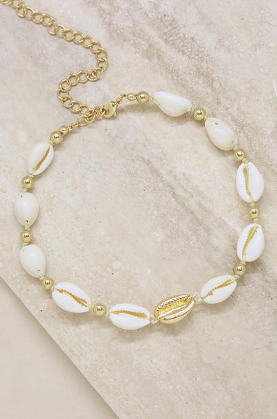 Necklace - Ettika Out to Sea Cowrie Shell Necklace - Girl Intuitive - Ettika -
