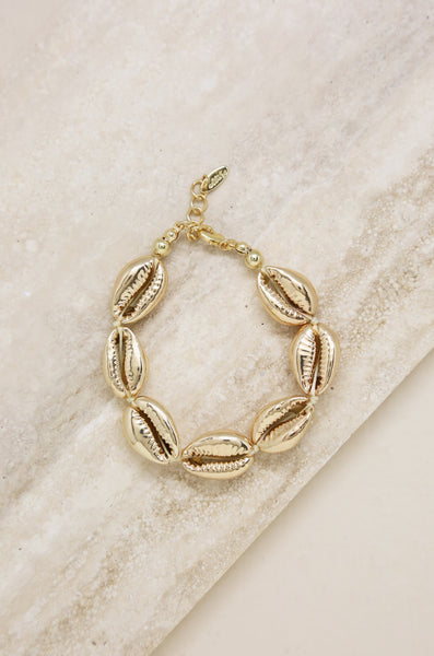 bracelet - Ettika Seven Seas Gold Shell Bracelet - Girl Intuitive - Ettika -