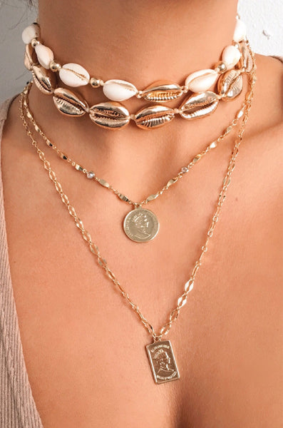 Necklace - Ettika Medallions of Mine Layered Gold Coin Necklace Set - Girl Intuitive - Ettika -