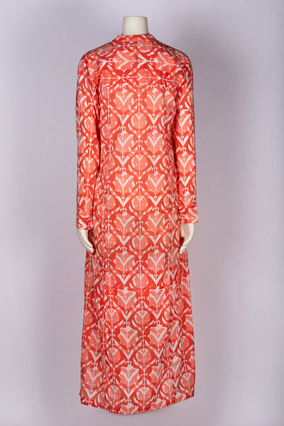Kaftan - Ezra Wood-Block Printed Maxi Kaftan Dress - Girl Intuitive - Dolma -