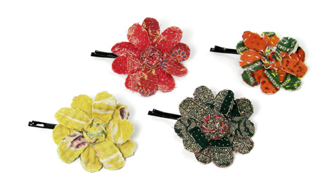Hair - Fabric Flower Hair Pin - Girl Intuitive - WorldFinds -
