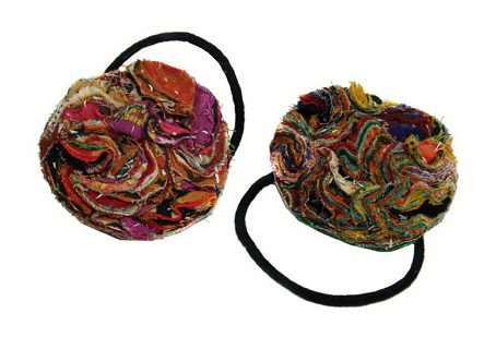 Hair - Fabric Waves Ponytail Holder - Girl Intuitive - WorldFinds -