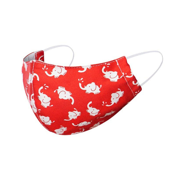 Mask - Face Mask Child 9-12 Reusable 100% Cotton - Girl Intuitive - Lumily - Kids 9-12 / Red