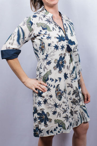 Dolma Floral Cotton Tunic Dress Girl Intuitive Dolma Floral Cotton Tunic Dress Girl Intuitive