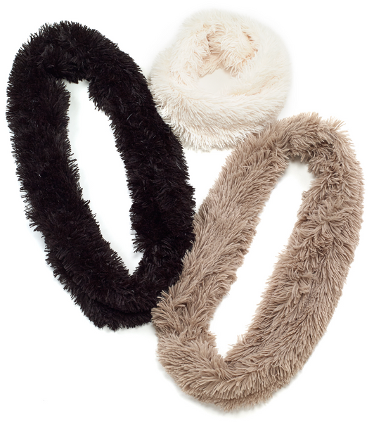 Scarves - Fluffy Faux Fur Infinity Scarf - Girl Intuitive - Girl Intuitive -