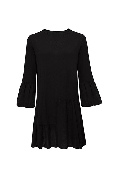 Dresses - Gaia Bohemian Mini Dress Black - Girl Intuitive - Secret Language -