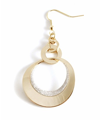 earrings - Glitter Detail Drop Earrings - Girl Intuitive - Zenzii -