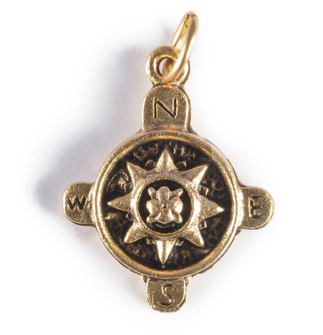 Charm - Compass Charm - Gold or Silver - Girl Intuitive - Jillery -